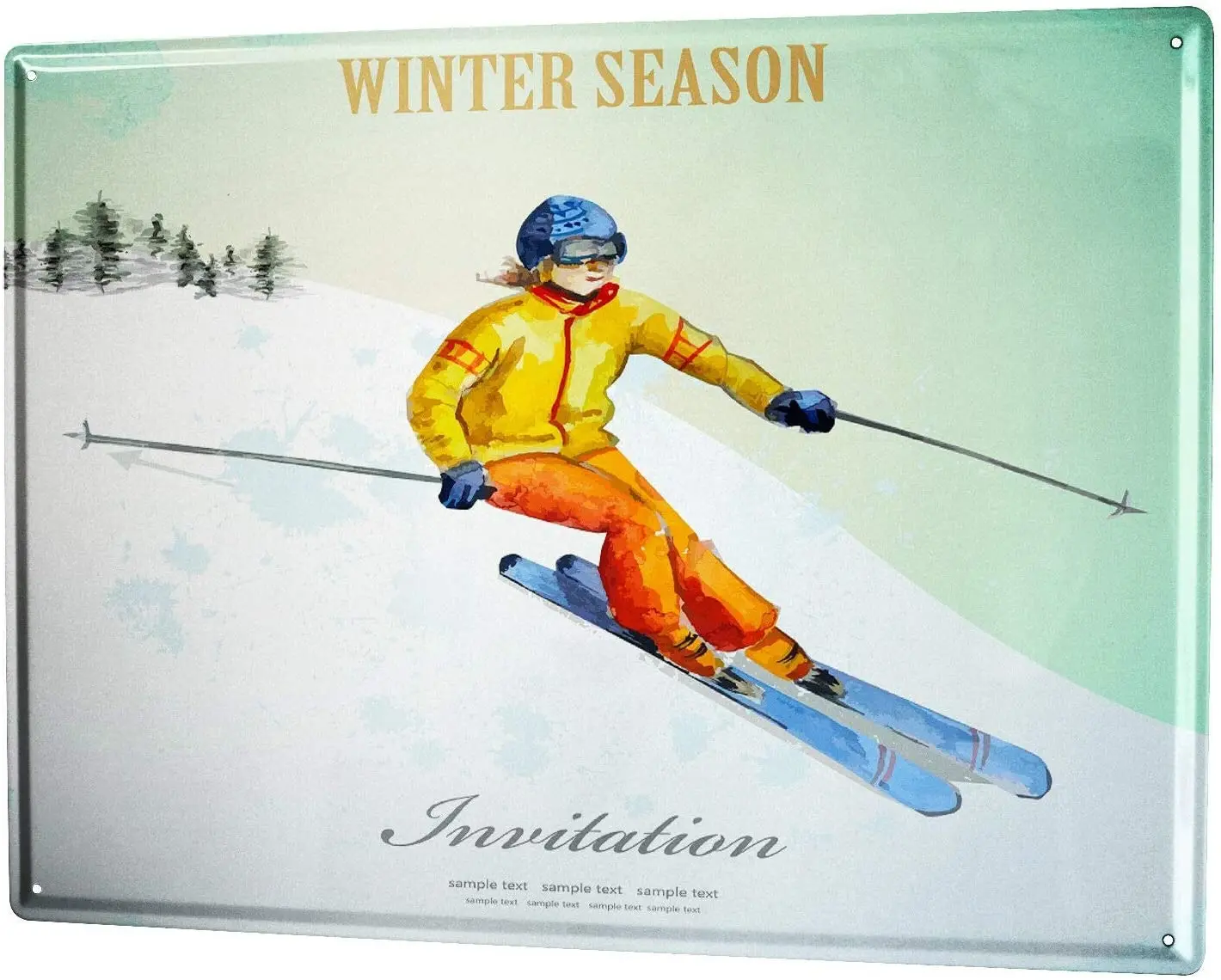 

AMELIA SHARPE Metal Sign Nostalgic Winter Retro Decoration Coffee Shop Family Bar Restaurant 12x8 Inch Retro Tin Sign