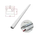 Оптовая продажа, 30 шт., светодиодный алюминиевый профиль, ширина 50 см, 12 мм, светодиодный канал U Shape1509, сплав анодированного молочного цвета, крышка для внутреннего корпуса