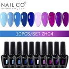 NAILCO 15 мл 10 шт.компл. Цветной Гель-лак для УФ-лампы, Гель-лак, полуперманентный лак для наращивания ногтей, снимается отмачиванием