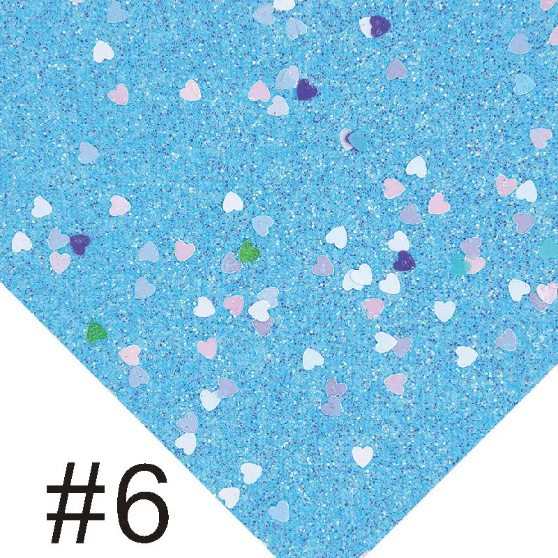 

A4 20*30cm Ceramic Hearts Sequins Glitter Faux Leather Fabric By The Yard Synthetic Leather DIY Hair Bows Sewing Bags Shoes