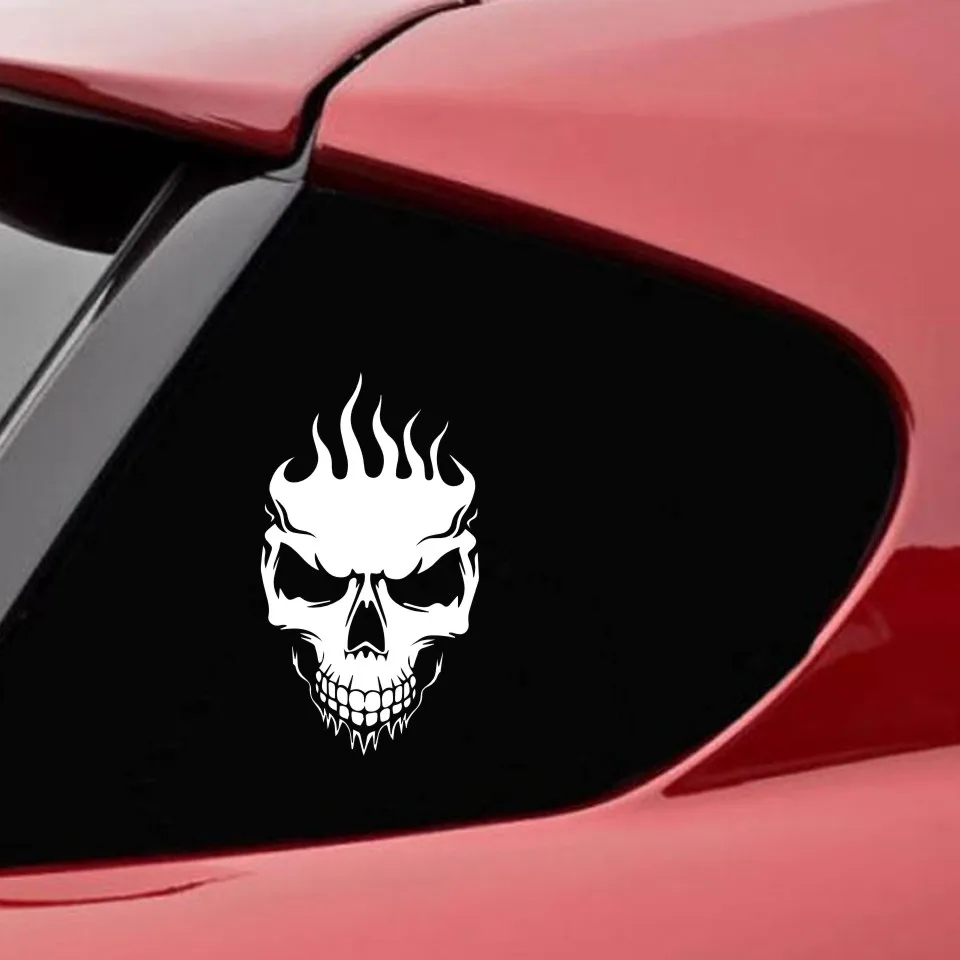 17*10 см автомобильные наклейки с рисунком черепа и крови 3D Автомобильные