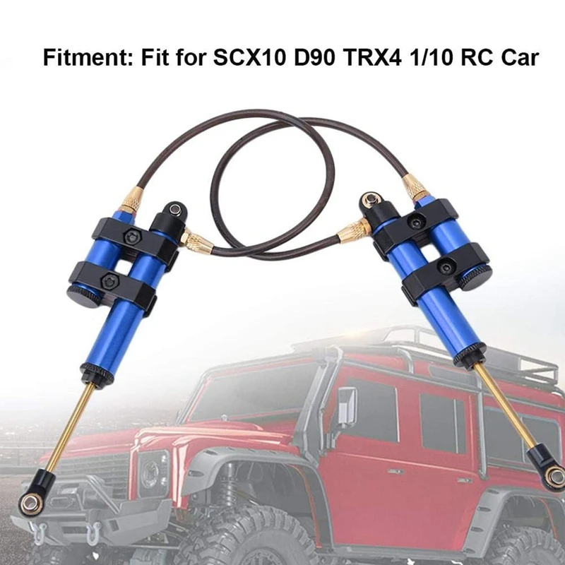 

RC Shock Absorber, 2 Pieces Metal RC RC Damper with Spring Compatible with SCX10 D90 TRX4 1/10 RC Car