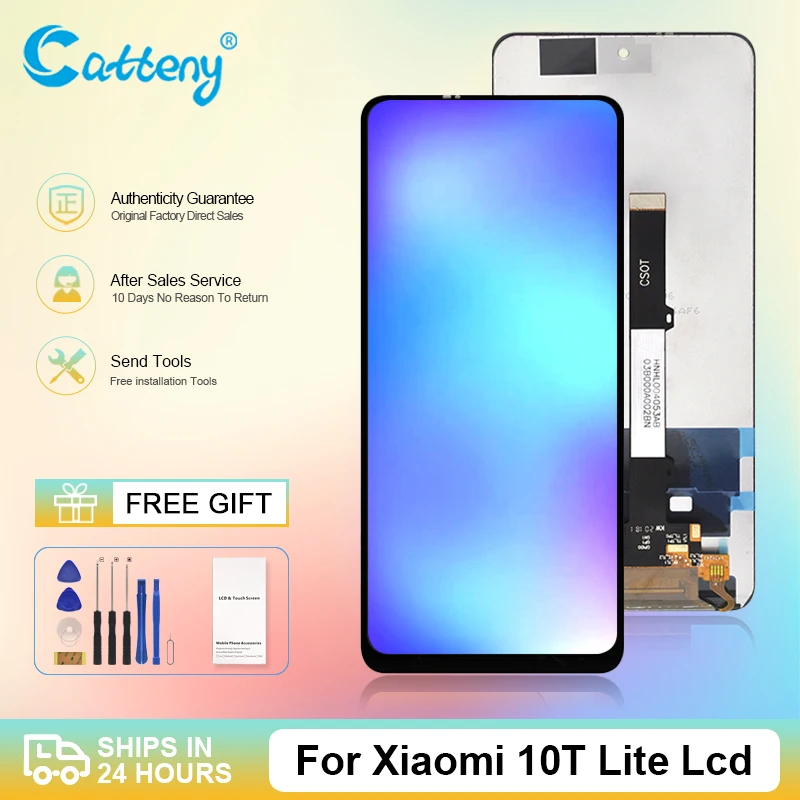 

Оптовая продажа, зеркальный дисплей 6,67 дюйма Mi 10T Lite для Xiaomi 10T Lite, ЖК-дисплей с сенсорным экраном, дигитайзер M2007J17G в сборе, бесплатная достав...