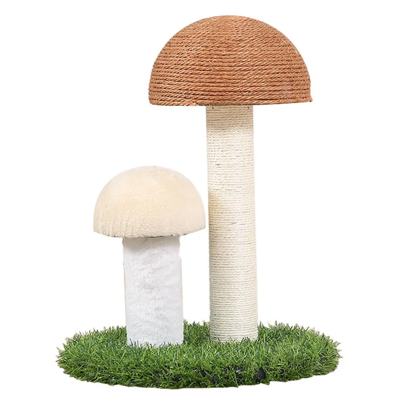 

Kitten Cute Mushrooms Scratch Board Furniture Protect Pet Health Sisal Mat Claws Care Cat Scratcher Toy Post