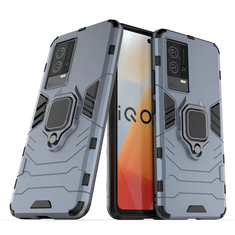 For Vivo iQOO 8 Case For iQOO 8 Cover Armor Hard PC Holder Magnetic TPU Protection Coque iQOO 8 7 5 3 Pro Neo 5 3 Z3 U3X Fundas