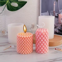 3d cylindrical bubble candle mold diy silicone soy wax candles decoration mould aroma wax soap mold candle making crafts