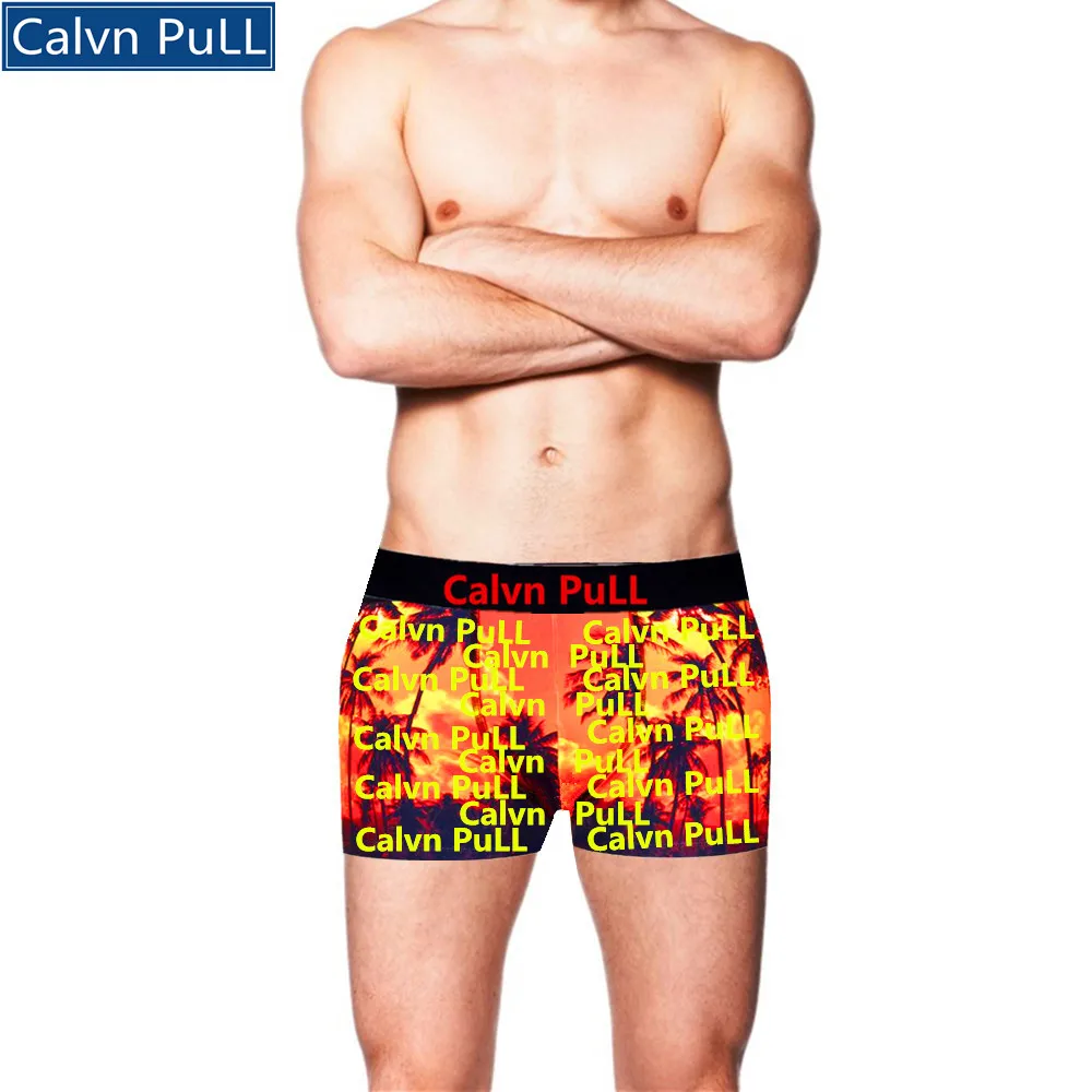 Новое поступление топы бренд calvn pull пляжное нижнее белье мужские боксеры шорты сексуальные Фламинго взрослые трусы быстросохнущие s m l xl