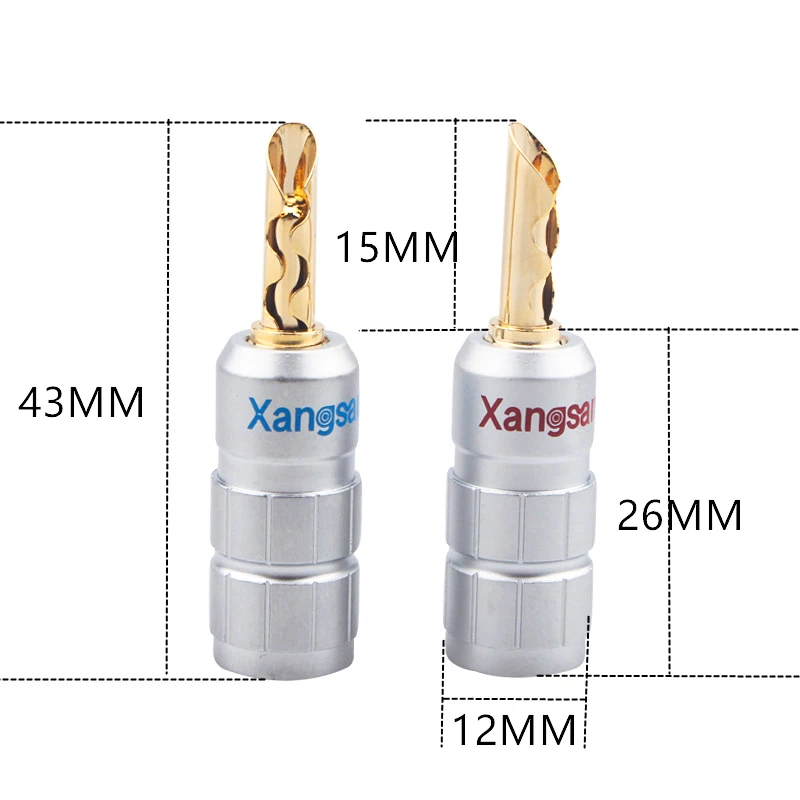 8pcs/20pcs/50pcs/100pcs pure copper sawtooth banana plug horn power amplifier audio screw solder-free | Электроника