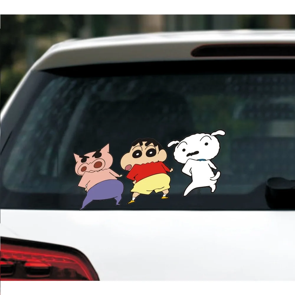 Милый карандаш Shin Chan Аниме Дети стикер s крутой автомобиль стены окна мультяшка