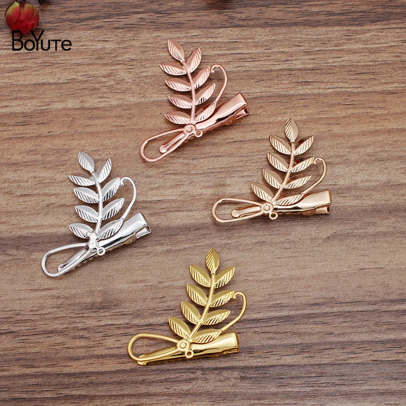 

BoYuTe (20 Pieces/Lot) 38*49MM Twig Welding 35MM Hair Clips Factory Direct Sale DIY Hair Accessories Materials