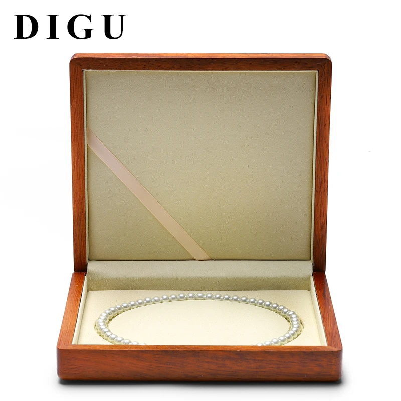 DIGU оптовая продажа роскошная шкатулка для украшений и ожерелий деревянная