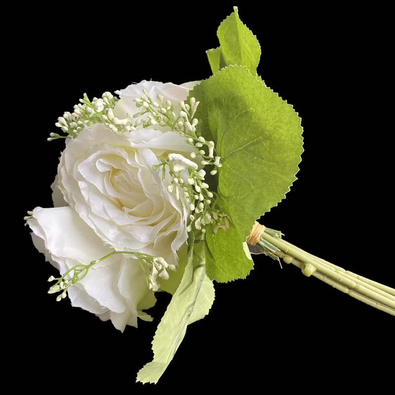 Свадебный букет для невесты чайная роза искусственная Камелия babysbreak цветы розы