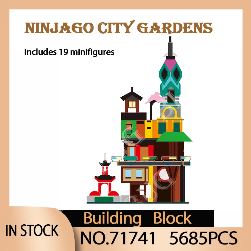 

90039 Movies City Gardens Japanese Architecture Building Block 5685 Children Toys Collection Educational Christmas Birthday Gift