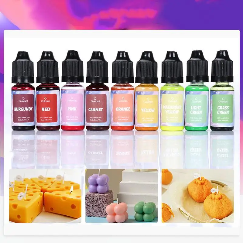 

24 Color 10ml Resin Pigment Liquid Colorant For DIY Candle Soap Coloring Dye Casting Mold Material Handmade Craft Making Pigment