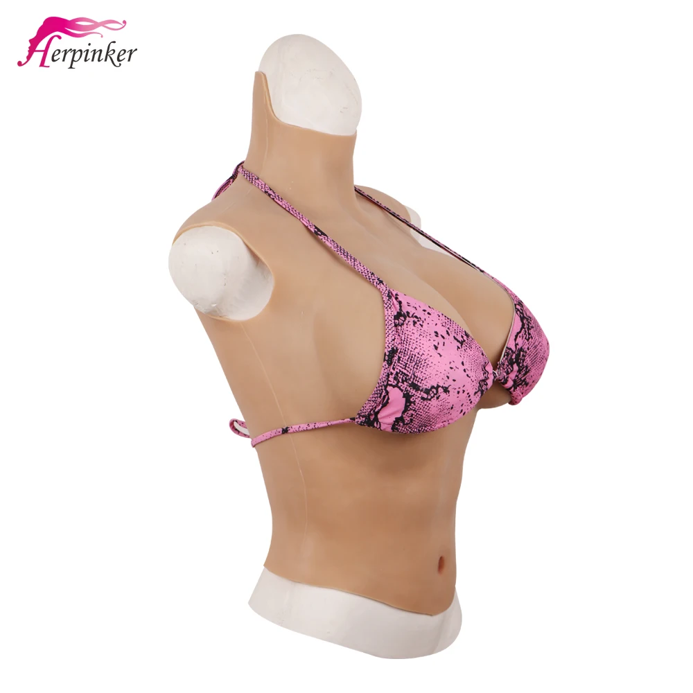 Сексуальный Трансвестит поддельные грудь половина тела реалистичные