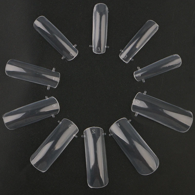 Профессиональные накладные ногти Длинные балерины полуфранцузские акриловые 10