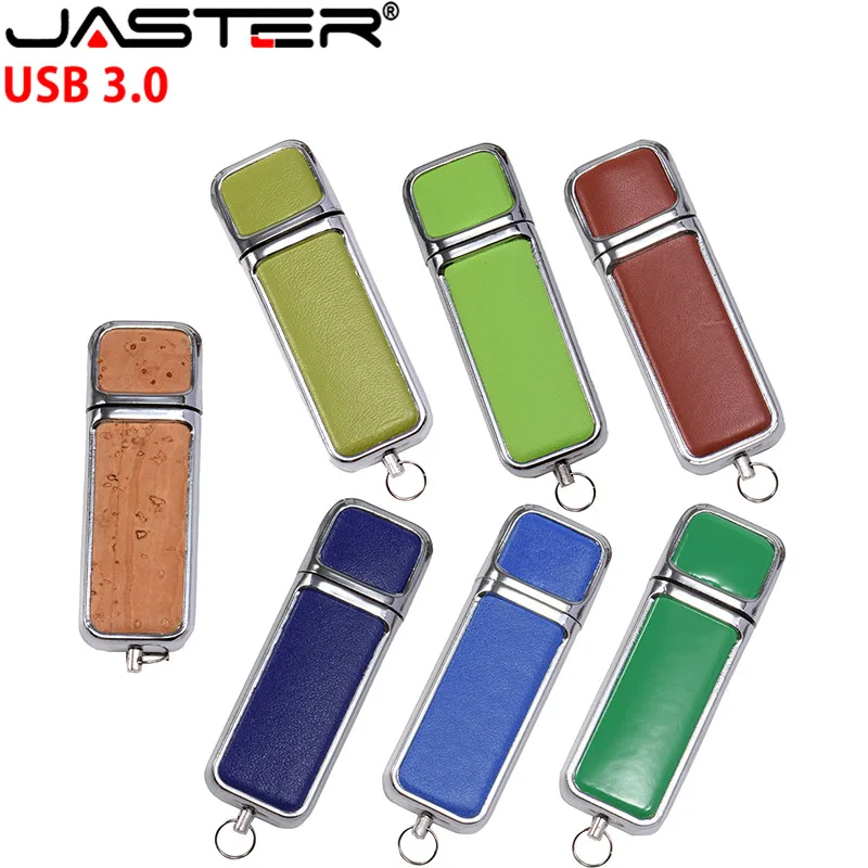 JASTER USB 3,0 с логотипом клиента, кожаный usb флеш-накопитель, металлическая коробка, флешка, 8 ГБ, 32 ГБ, коммерческая карта памяти, 4 ГБ, 16 ГБ, подарок