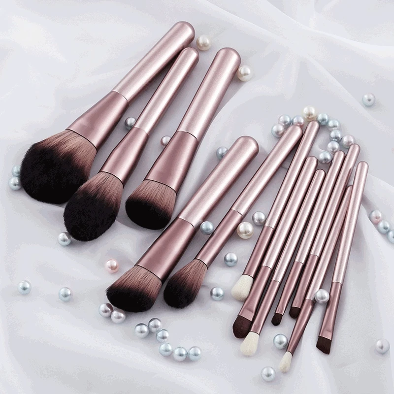 

Motis Lady Makeup Cosmetic Brush10pcs Rose Glod Soft Hair Foundation Powder Eyebrow Eyeshadow Big Blush Tool Set&Kits Brush .