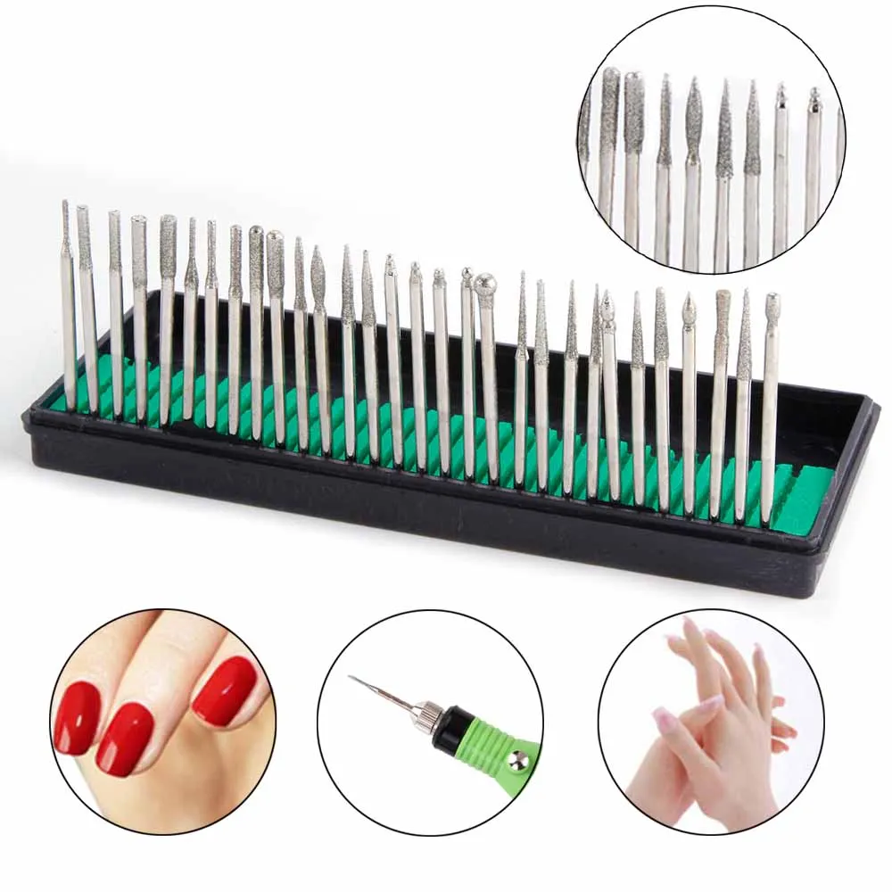 30 шт. фрезы для ногтей набор полировки Шлифовальная головка электрической дрели