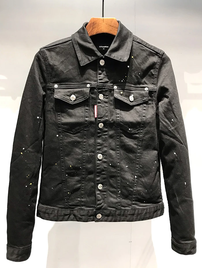 Новая мужская модная куртка от известного бренда dsq Мужская Черная