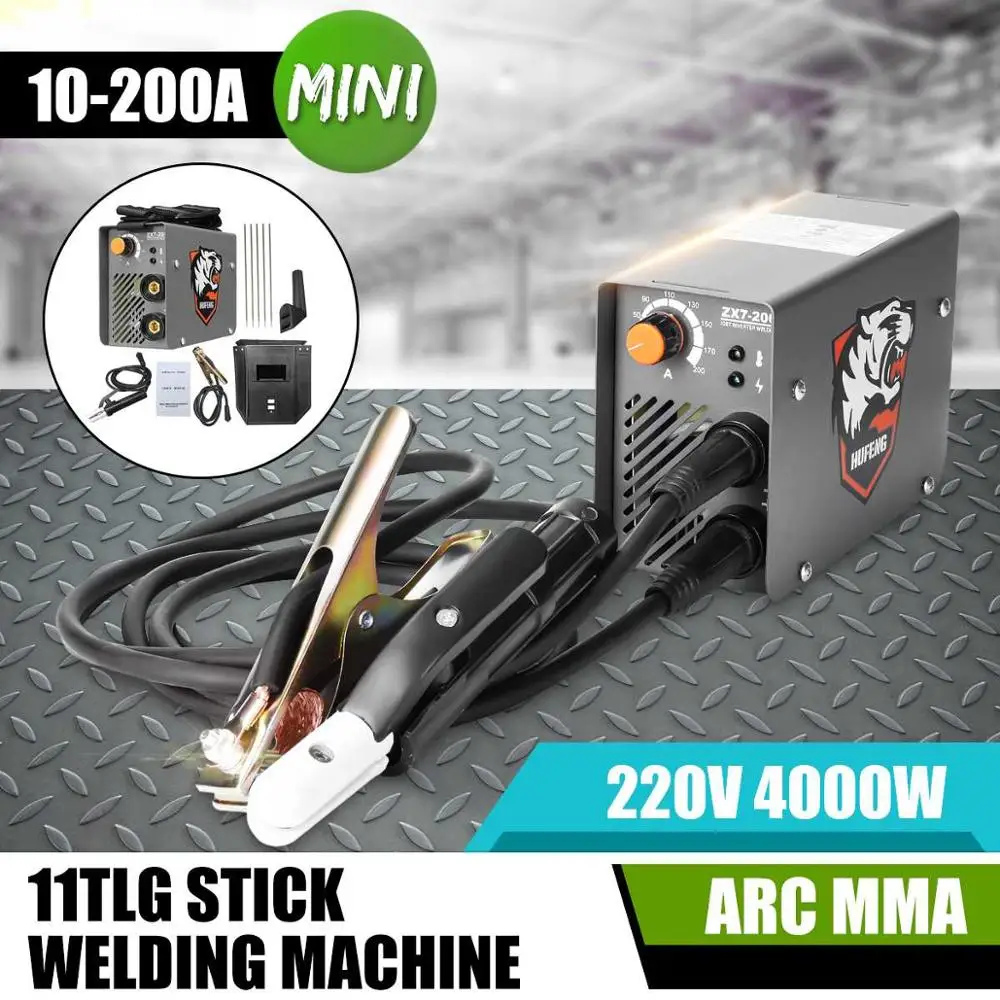 ZX7 200 220V 10 200A 4000W Ручной мини MMA электрическая палочка сварочный аппарат дуга