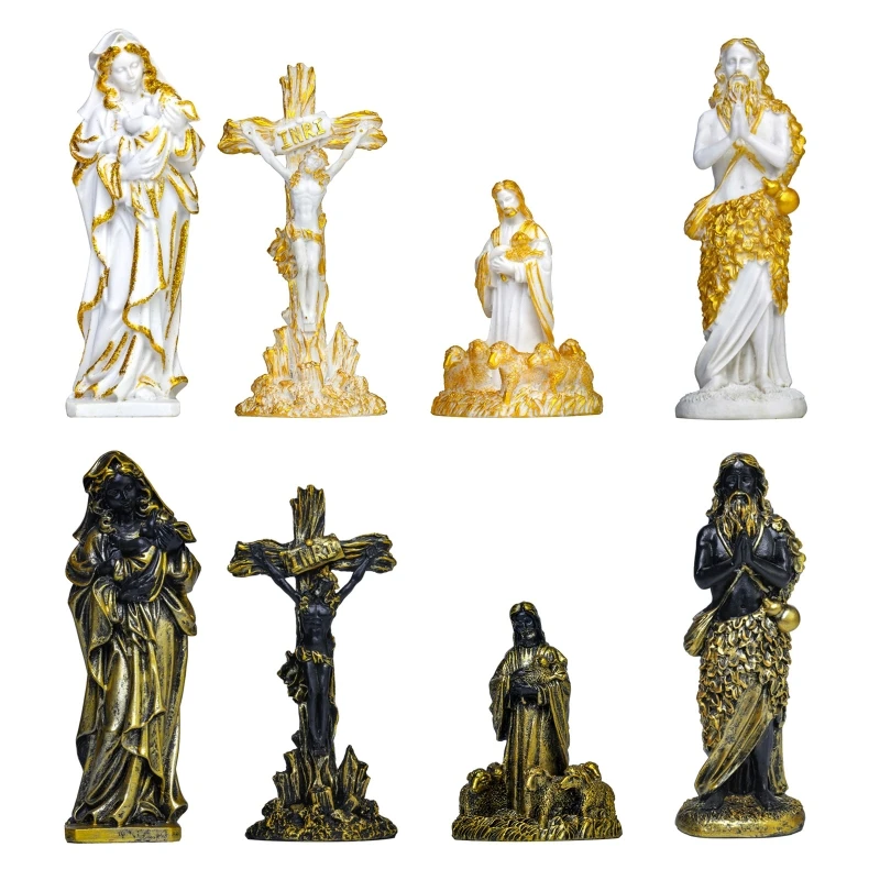 

2022 Resin Holy Family Statue Jesus Series Christ Catholic Figurine Religious Sculpture for Home Bedroom Church Decoration Gift