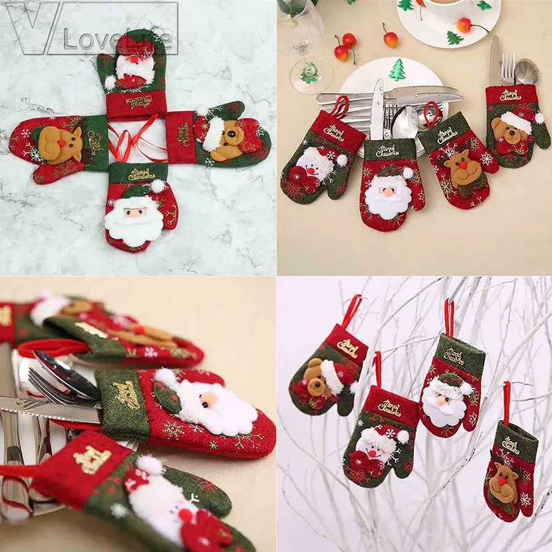 Рождественский набор ножей и вилок юбка штаны носки Navidad 2020 Natal Рождественские