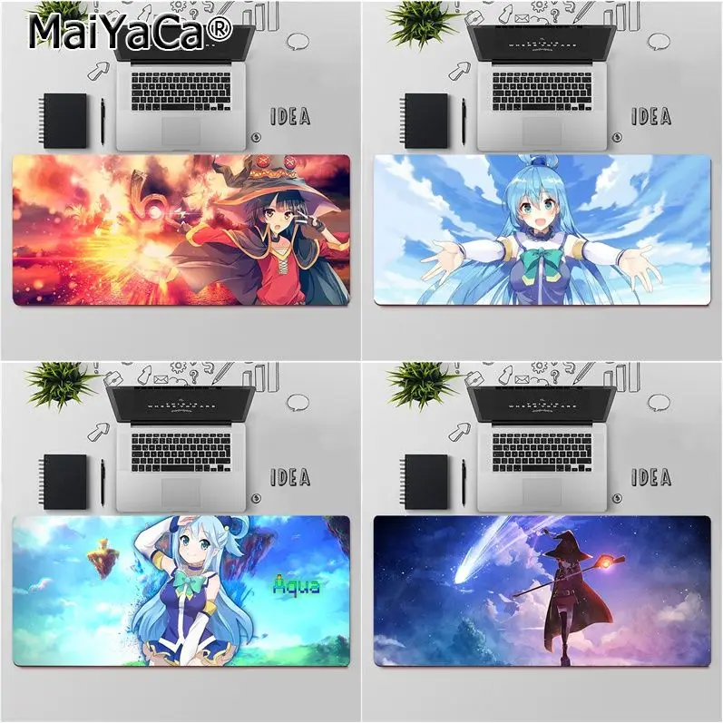

Высококачественный игровой коврик для мыши Maiyaca аниме Konosuba из натурального каучука, Настольный коврик, бесплатная доставка, большой коврик ...