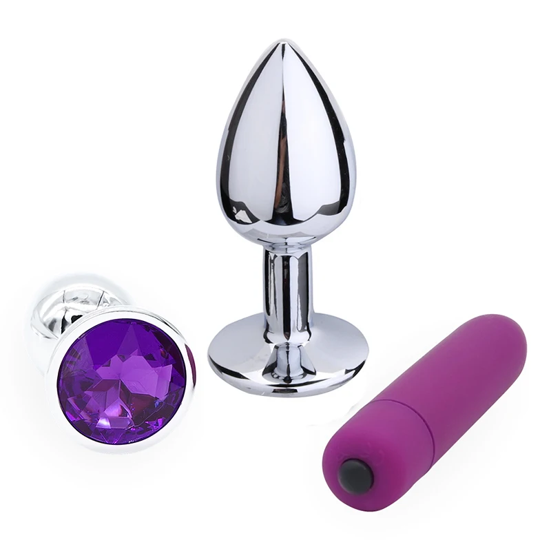 2/3/4 шт. Нержавеющая сталь Анальная пробка фаллоимитатор с анальной перемычкой