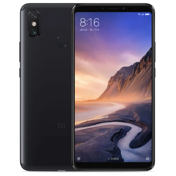 black Xiaomi Mi, Макс. 3, 4 Гб ОЗУ, 64 Гб ПЗУ, мобильный телефон, 6,9 дюймов, полный экран, Восьмиядерный процессор Snapdragon 636, 5500 мАч, 12 Мп+ 5 МП, двойная камера - Цвет: black