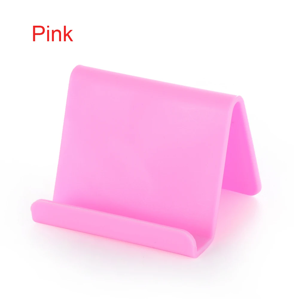 pink 1 шт. универсальная модная мини настольная подставка для смартфона, держатель для телефона, кронштейн для мобильных телефонов, планшетов, ленивый кронштейн - Цвет: pink
