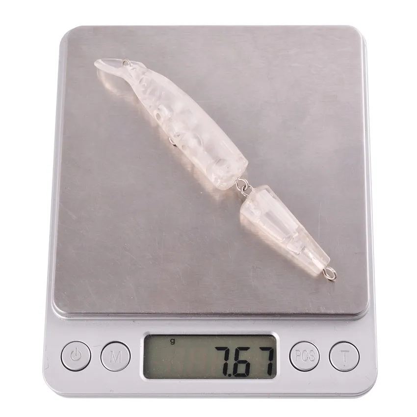 

20PCS Unpainted Nude Baits Wobbler Pike Fishing Lures Artificial Multi Jointed Sections Hard Bait Crankbaits Pesca Sea Fishing