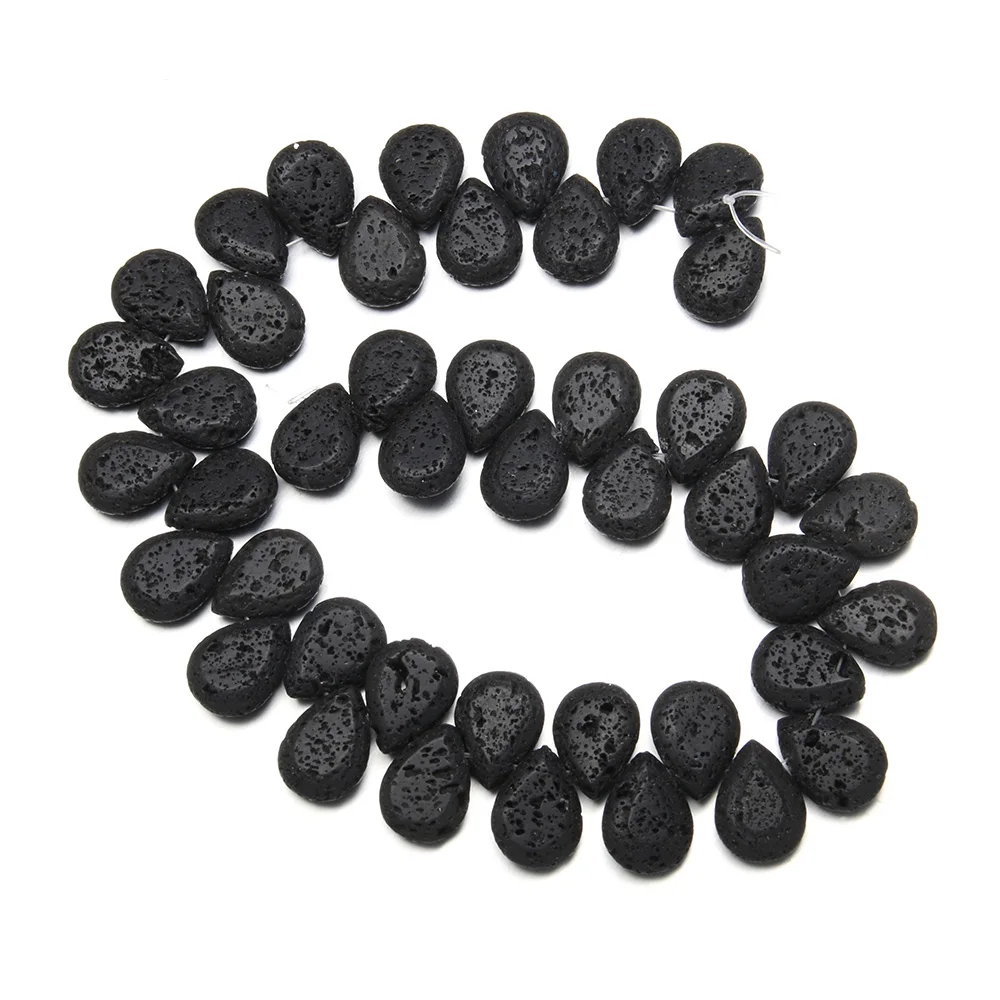 

Natural Stone Lava Volcanic Stone Beaded Water drop shape Loose Spacer Bead for Jewelry Making DIY Bracelet Necklace Accessories