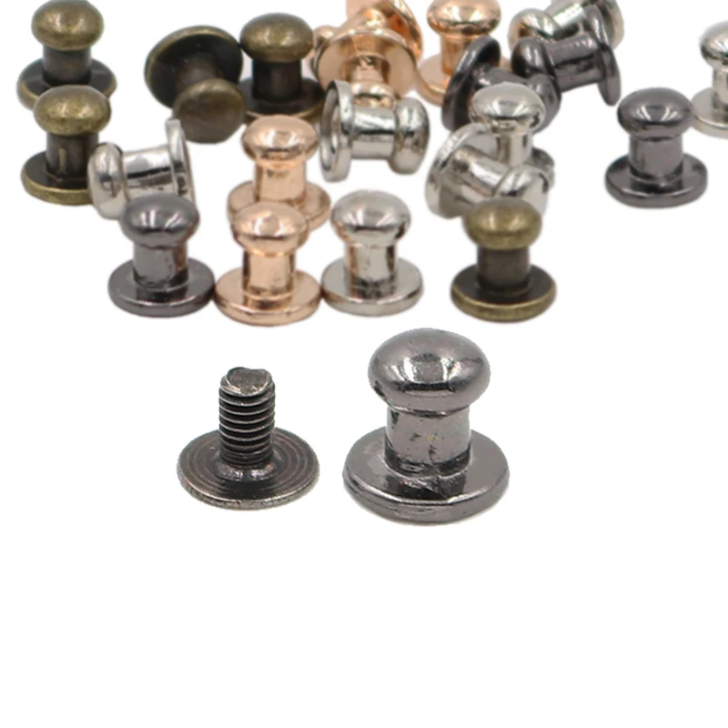 6*8 мм 100 набор заклепок для кнопки металлические винтовые задние заклепки