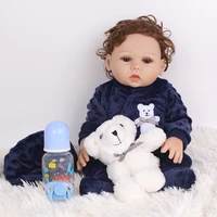 19inch 48cm bebe reborn baby bear suit lifelike doll baby newborn toys for children christmas gift and birthday gift doll toys