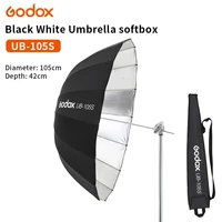 godox ub 105s 41inch 165cm black reflective parabolic umbrella studio light umbrella with black silver diffuser cover cloth
