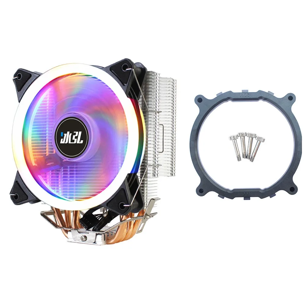 

BINGHONG CPU Cooler 4PIN PWM LED 4 Copper Pipe Low Noise CPU Single Cooling Fan for AMD X79/X99/LGA2011 Motherboard