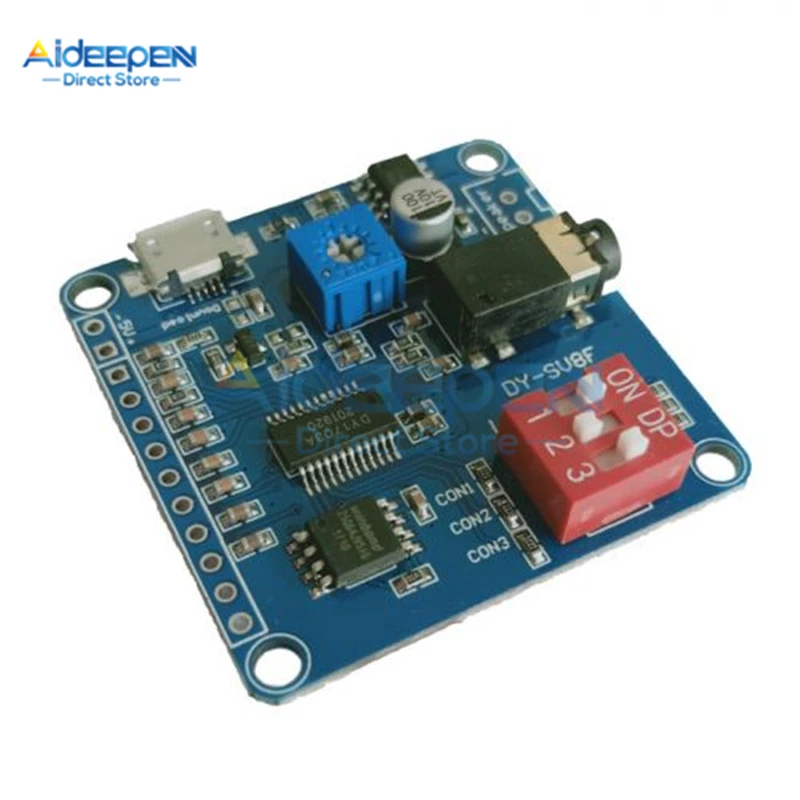 DC 5V Voice Playback Module MP3 Music Player UART I/O Trigger Amplifier Class D 5W SD/TF Card For Arduino 64MBit 8M Storage | Инструменты