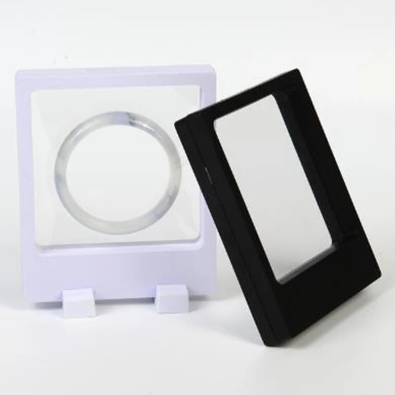 Clear Film 3D Floating Frame Jewelry Picture Gift Display Box 110 * 130mm For Jade Crafts Specimens USB Disk Scissors Watches | Дом и сад