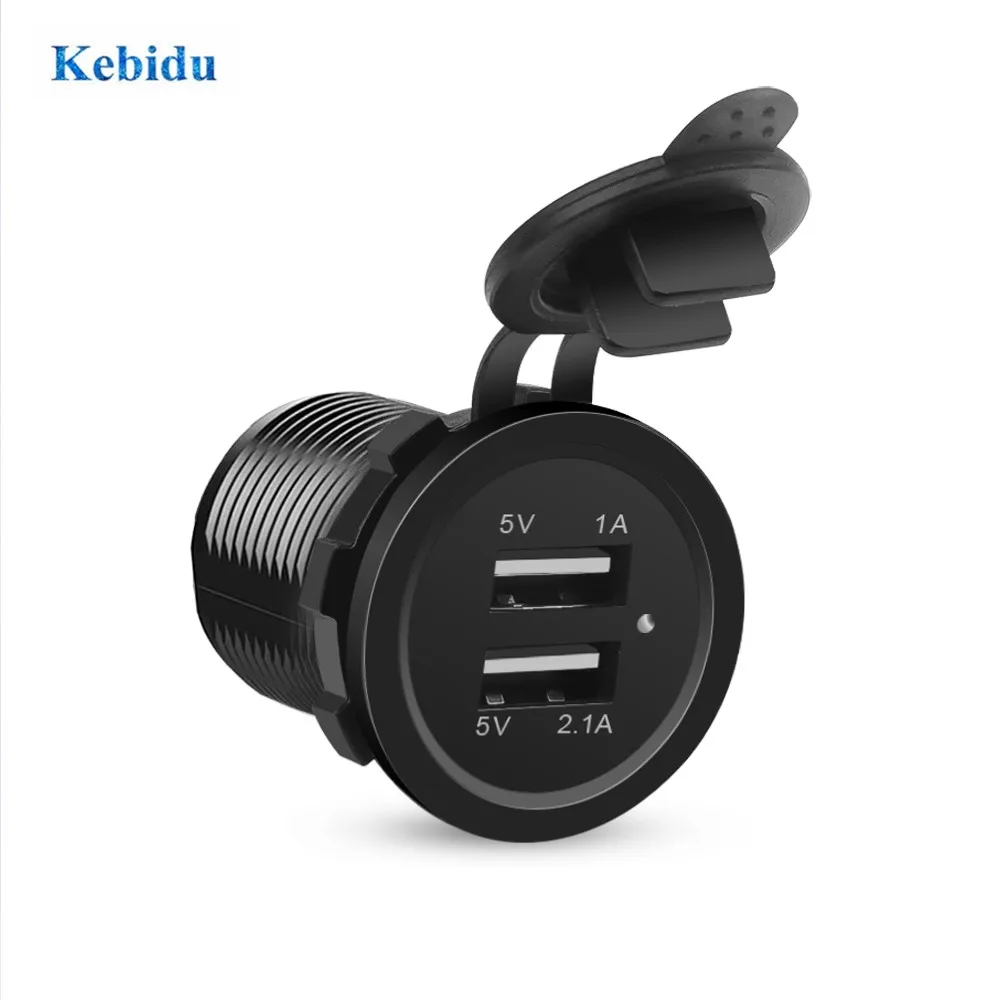 KEBIDU 12V Dual USB Автомобильное зарядное устройство Порты и разъёмы автомобиля