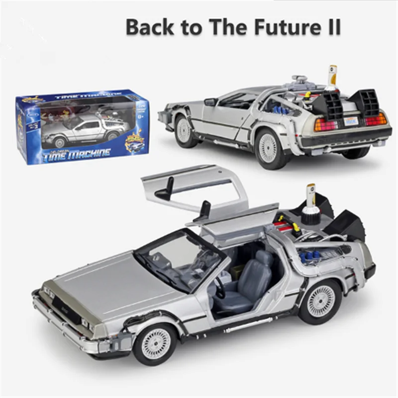 Литая автомобиль 1:24 из сплава Delorean Назад в будущее 1/2/3/Летающая машина модель