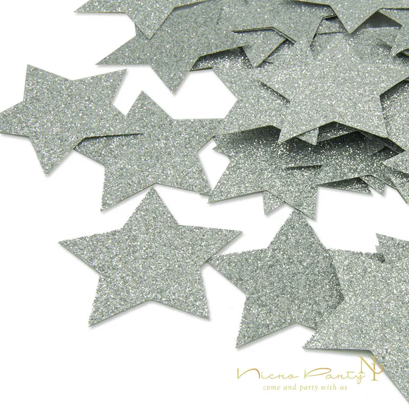 Nicro 100 шт Звездные украшения на Рамадан Серебряная бронзовая Золотая бумага