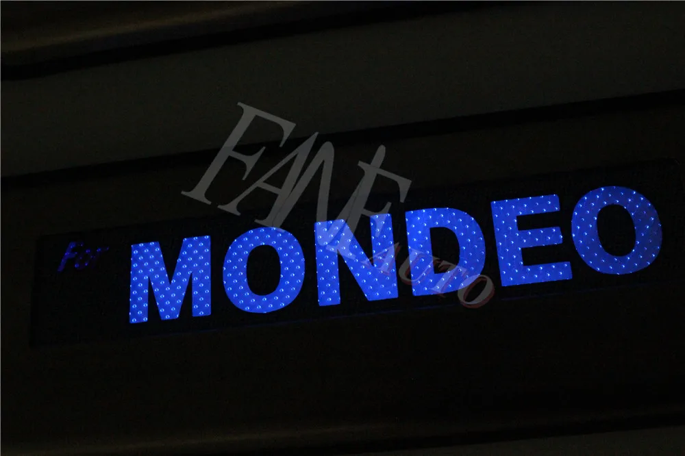 Нержавеющая сталь светодиодные пороги Накладка защита Накладка для Ford Mondeo