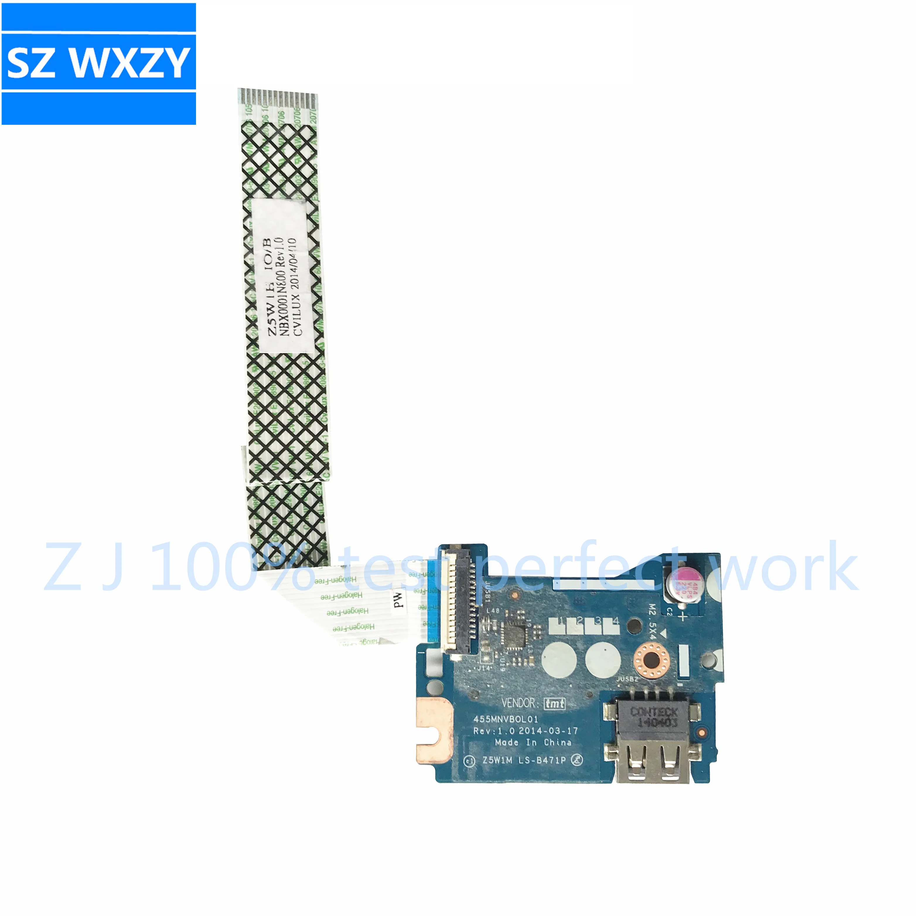 Оригинал для Acer Aspire ES1 511 USB плата кнопки питания с кабелем 455MNVBOL01 Z5W1M LS B471P 100%