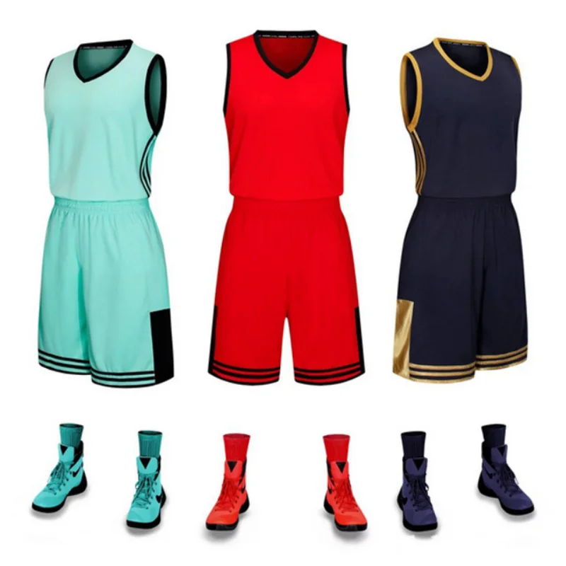 New Arrival Summer Kids Basketball Jersey Boys Girls Trainning Uniforms Student Children's Sports Suits Team Clothes Set | Детская