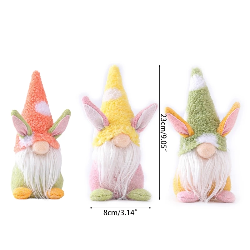 

Easter Bunny Dwarf Decoration Easter Faceless Doll Easter Plush Dwarf Family