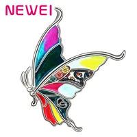 newei spring enamel alloy mental floral swallowtail butterfly brooches fashion pin jewelry for women teens girls charms gifts
