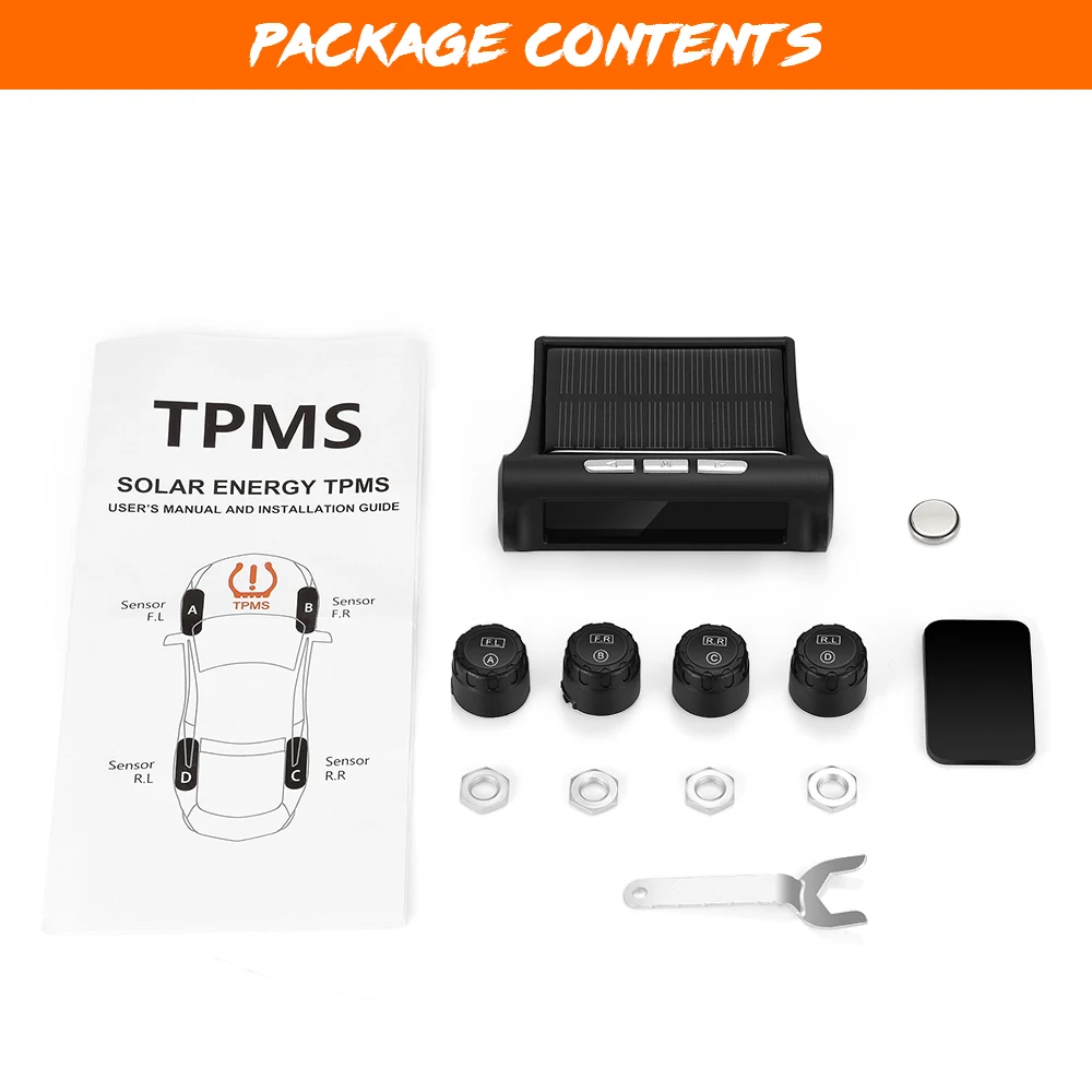 Zeepin C240 TPMS система мониторинга давления в шинах солнечной энергии универсальные беспроводные дисплеи в реальном времени с 4 внешними датчики мониторинга состояния шин