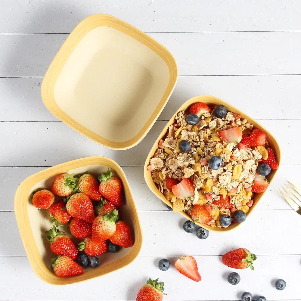 Lekoch бамбуковая зернистая чаша квадратная фруктовая закуска конфета салатная