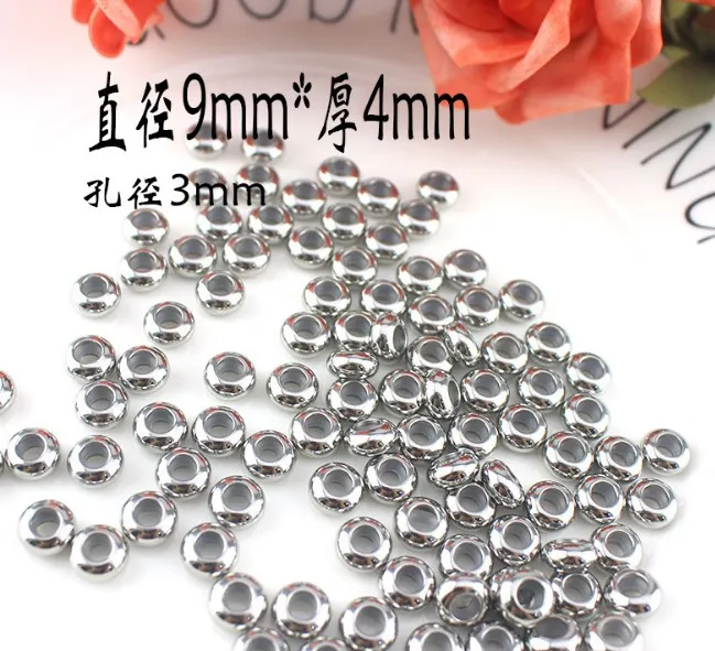 

100pcs European Round Stopper Clip Beads Silicone Rubber Smooth Spacer Beads European Screw Off End Bracelet Jewelry Findings
